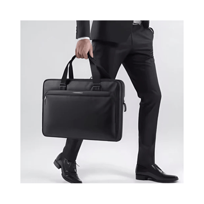 CarryQuest® - Laptoptas - Super Capaciteit Heren Laptop Aktetas - Geschikt voor 15 inch Laptops - Zwart