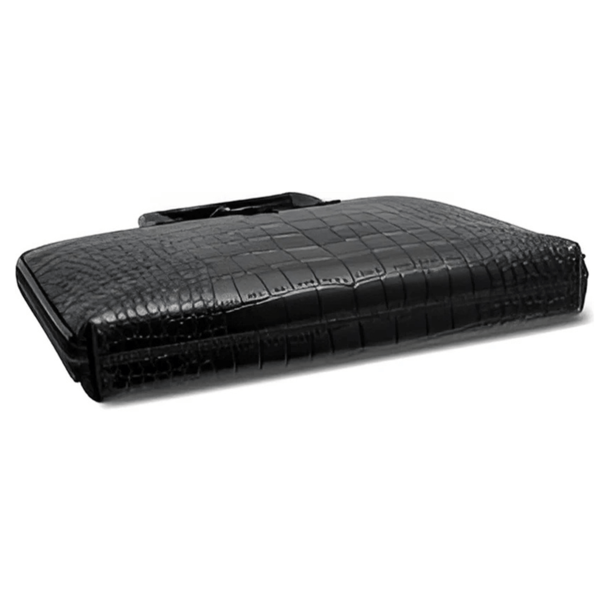 CarryQuest® - Laptoptas - Trendy Dierenprint PU Leren Laptoptas Inch - Zwart