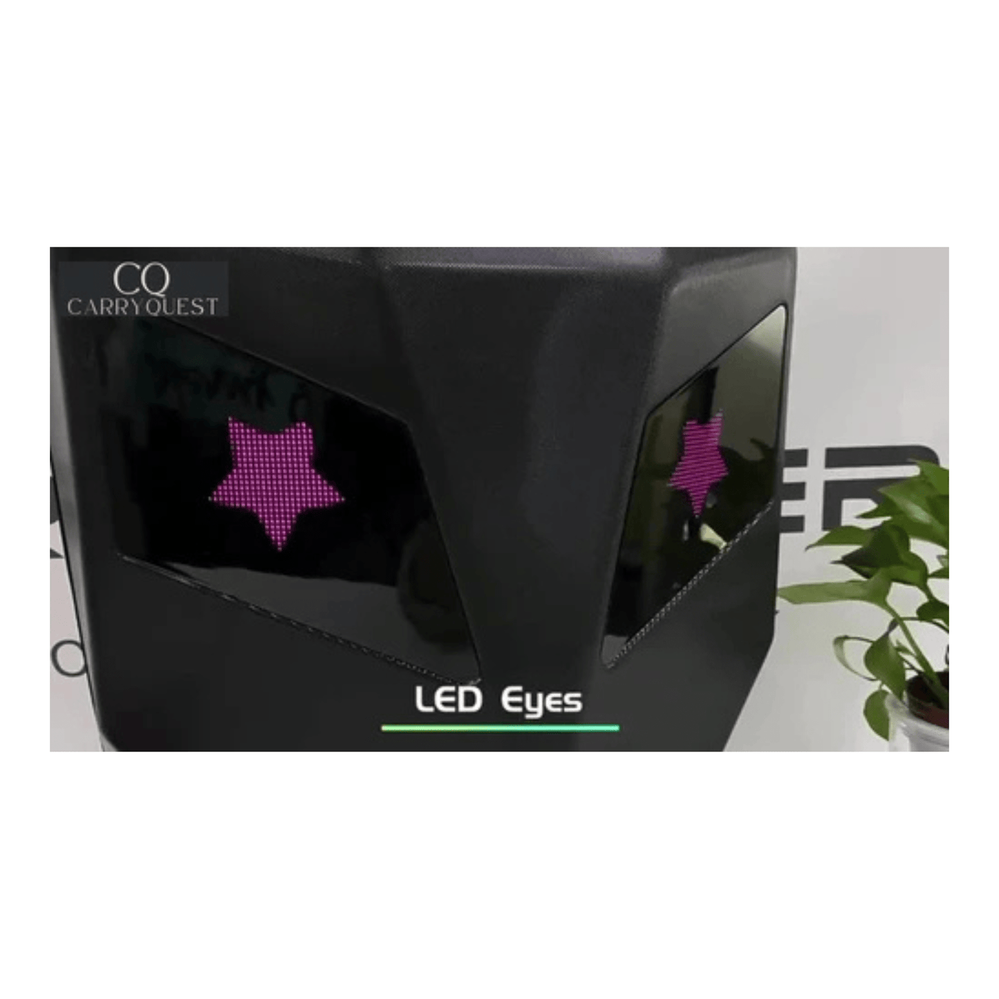 CarryQuest® - LED - rugzak met - Maat L - Compatibel met Motor helm - Zwart