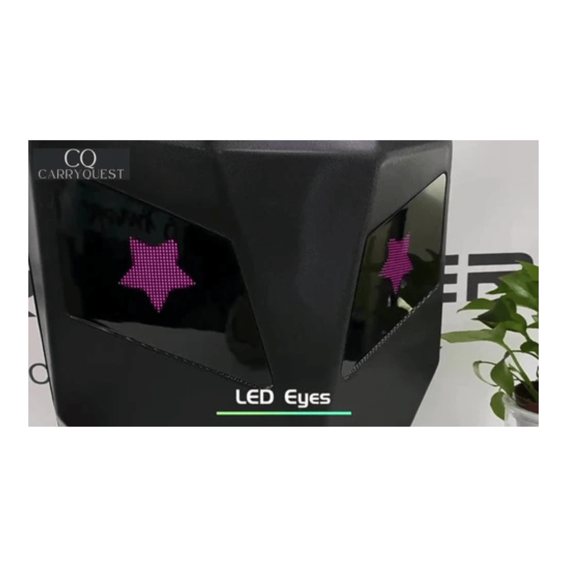 CarryQuest® - LED - rugzak met - Maat L - Compatibel met Motor helm - Zwart
