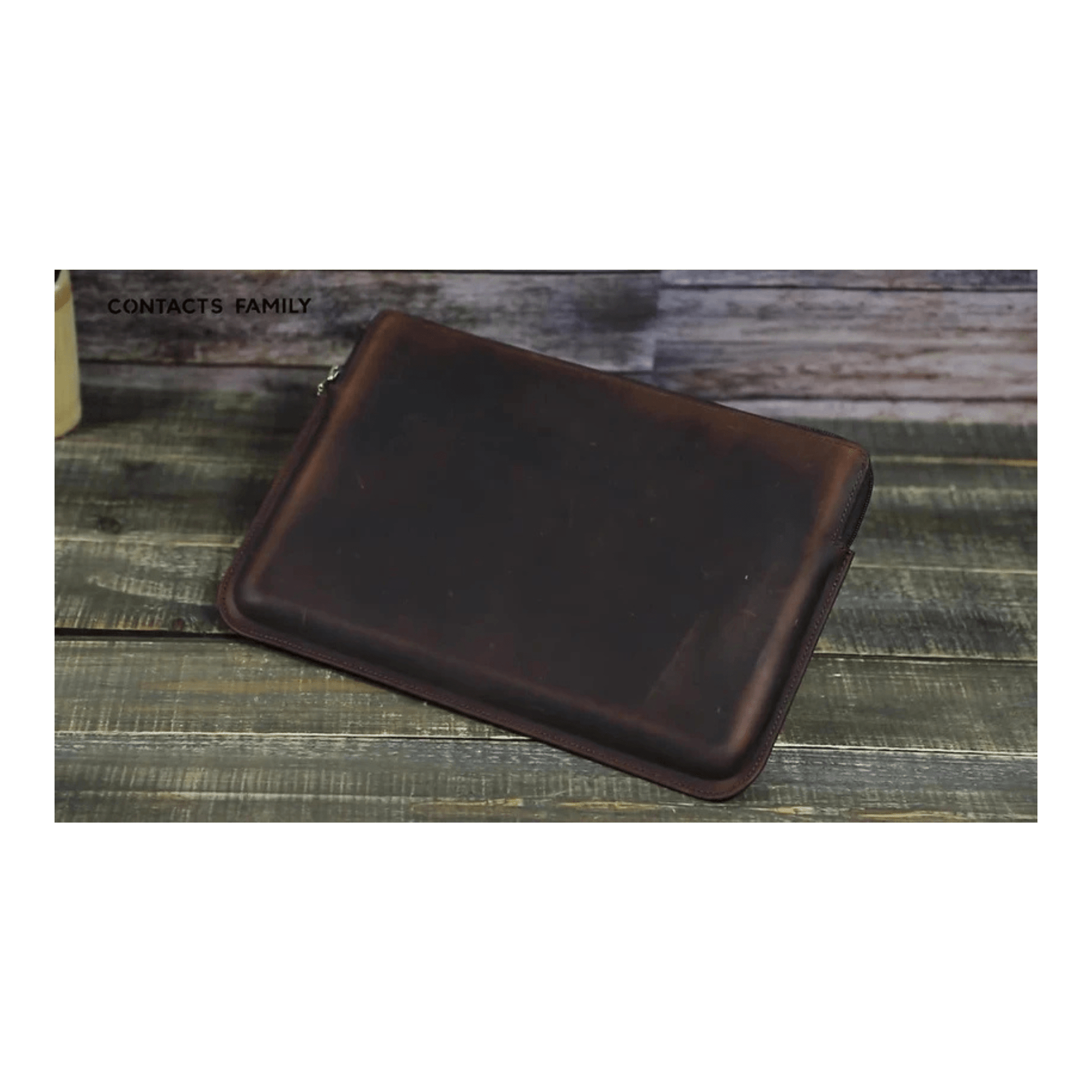 CarryQuest® - Leren Laptoptas voor Macbook Air M1 M2 M3 Pro inch - Luxe en Beschermende Aktetas - Koffie