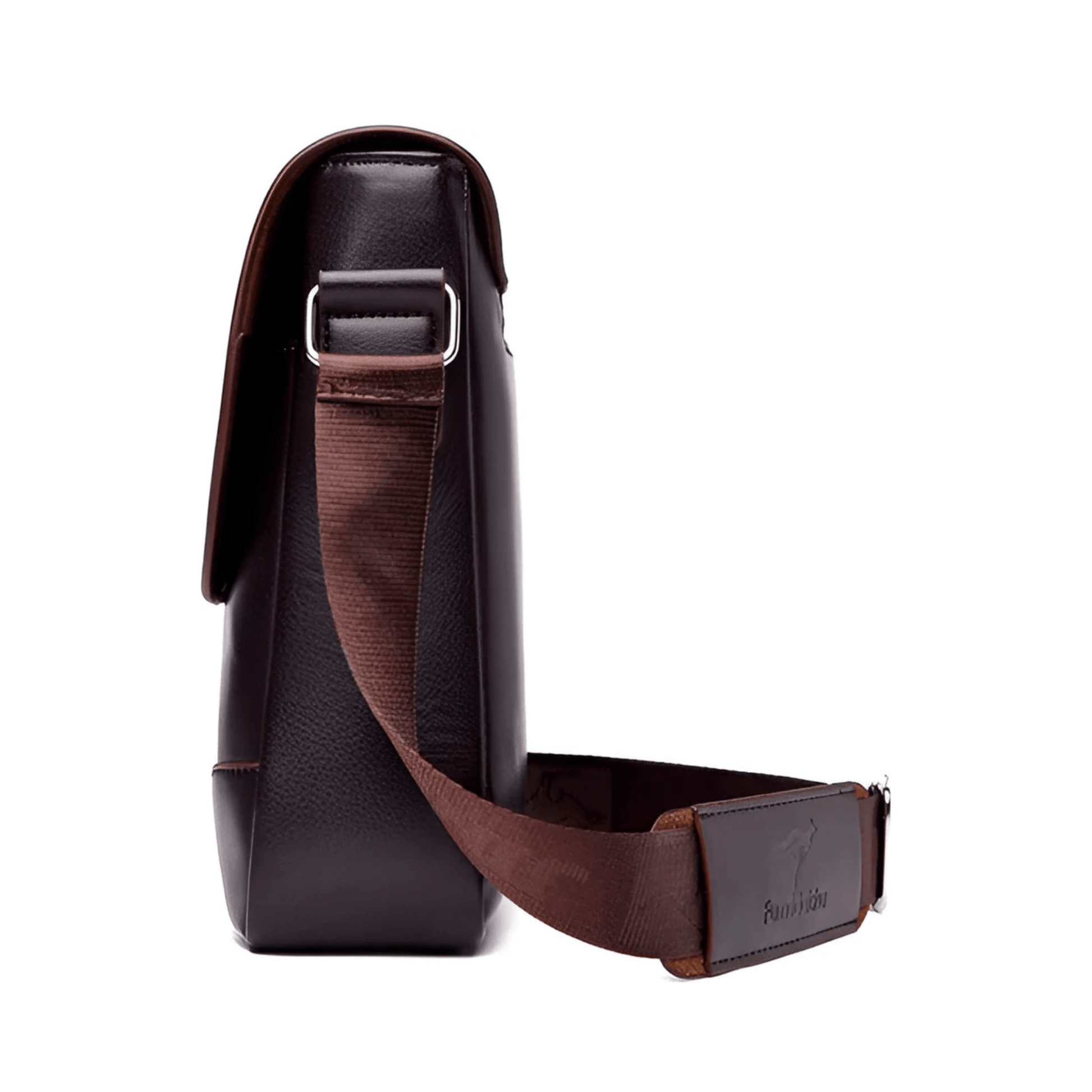 CarryQuest® - Luxe Heren Lederen Schoudertas - Waterdicht Zakelijke Handtas - Bruin