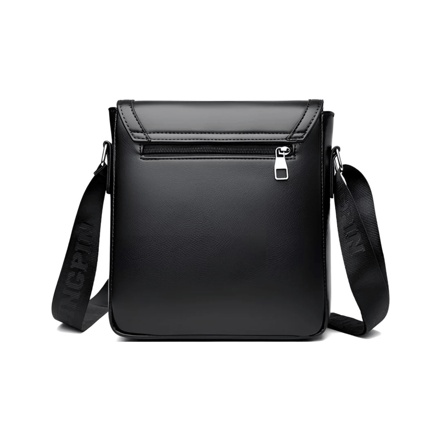 CarryQuest® - Luxe Heren Lederen Schoudertas - Waterdicht Zakelijke Handtas - Zwart