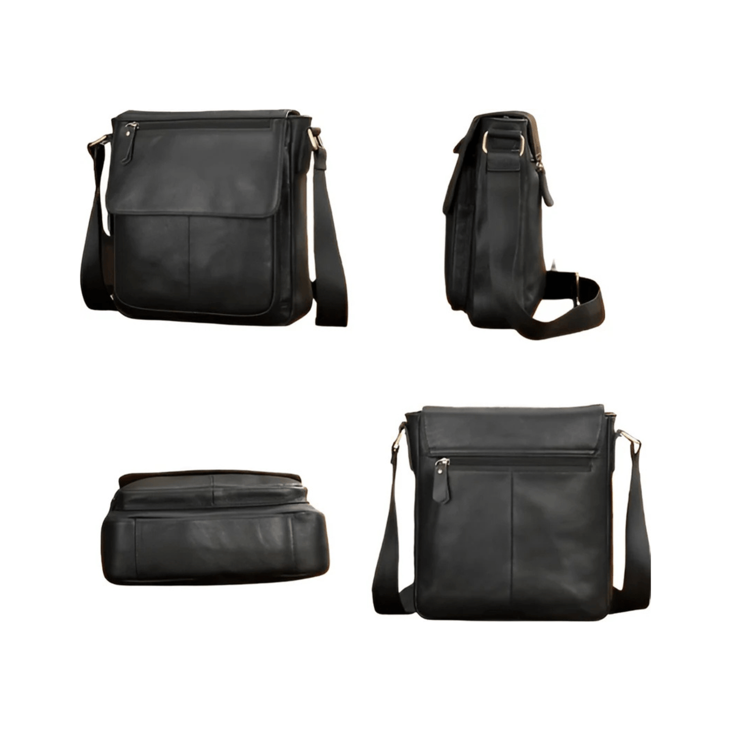 CarryQuest® - Mannen Schoudertas - Handtas Heren Sling Pack Voor Werk - Zwart