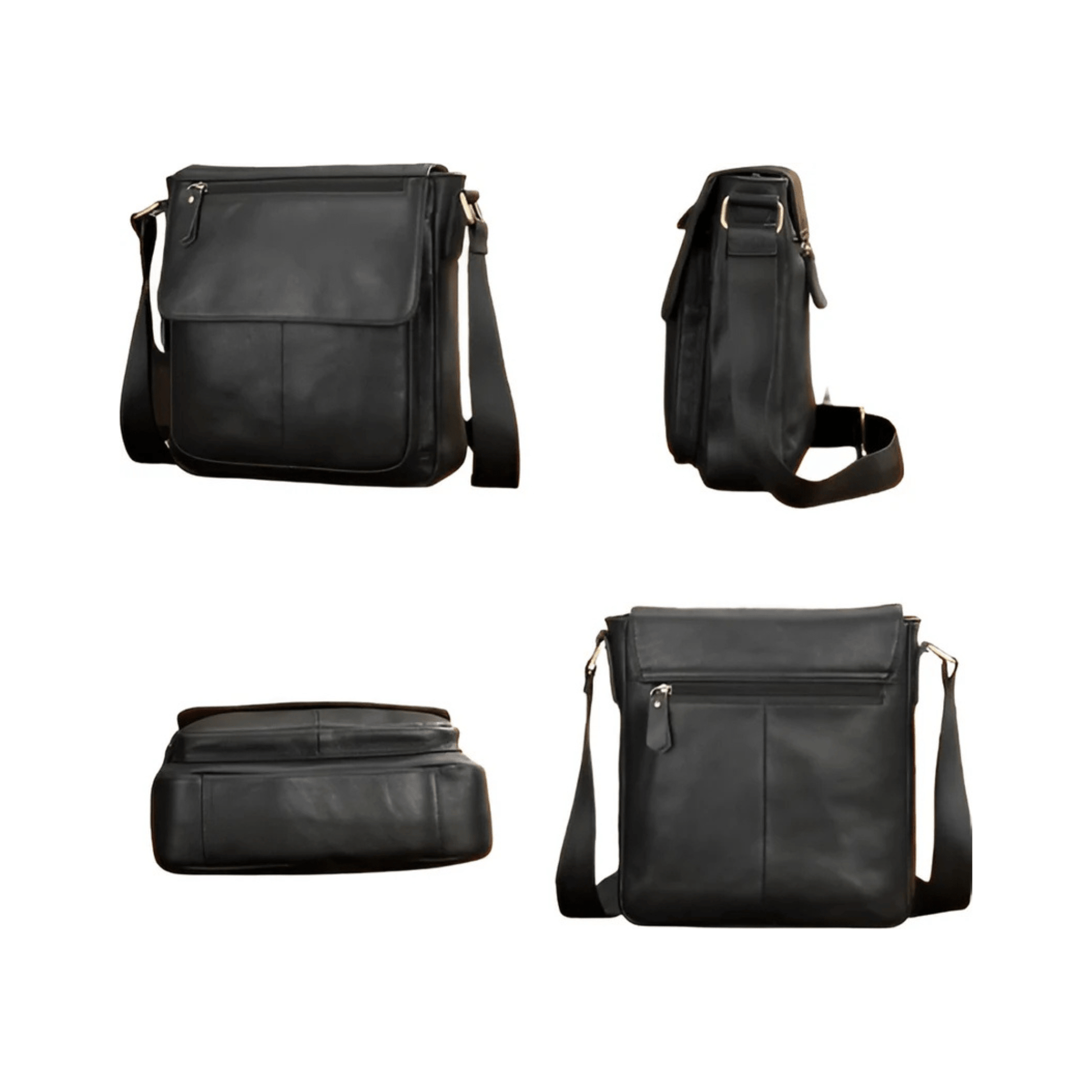 CarryQuest® - Mannen Schoudertas - Handtas Heren Sling Pack Voor Werk - Zwart