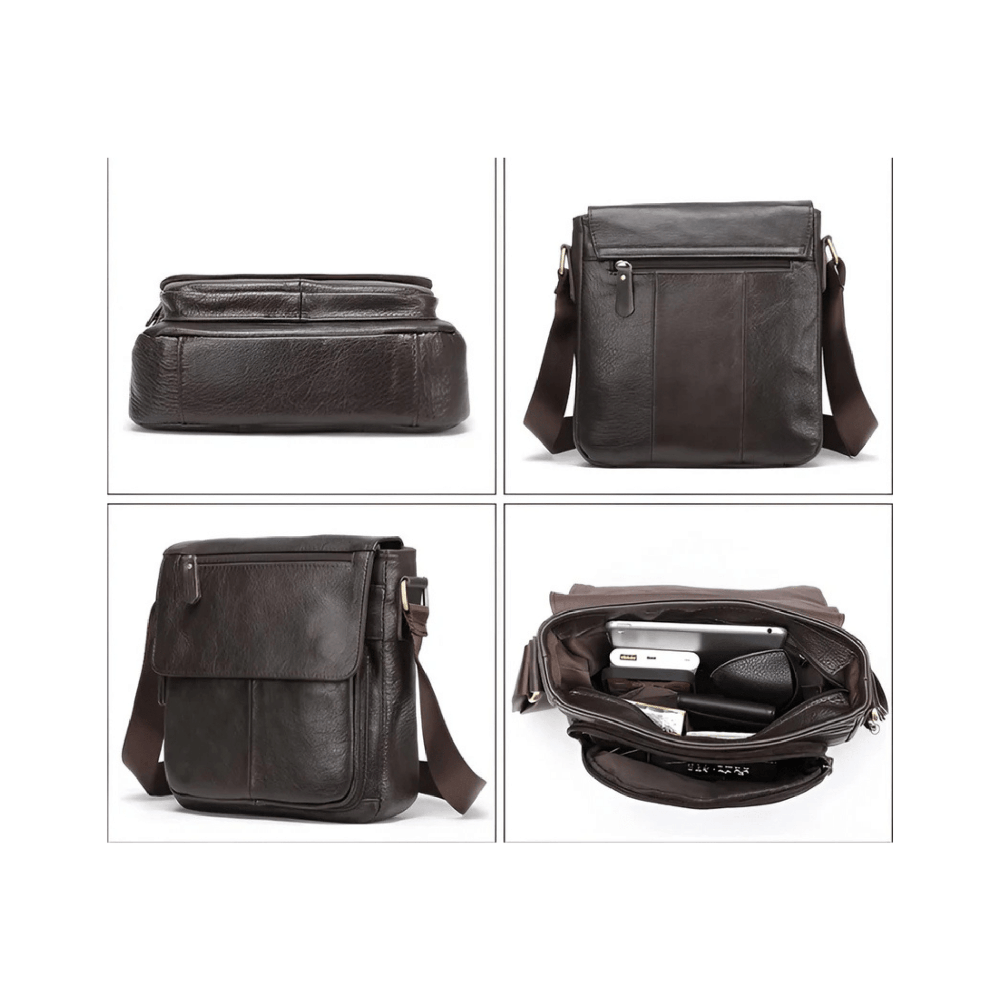 CarryQuest® - Mannen Schoudertas - Handtas Heren Sling Pack Voor Werk - Zwart