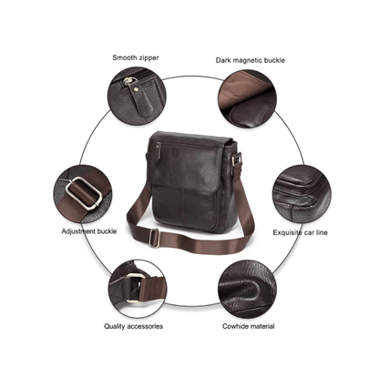 CarryQuest® - Mannen Schoudertas - Handtas Heren Sling Pack Voor Werk - Zwart