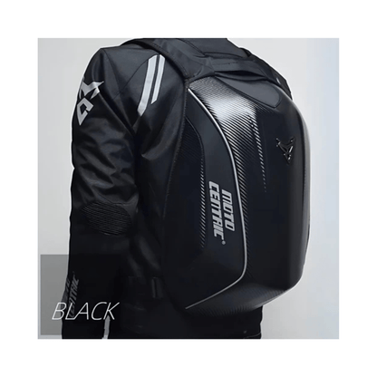 CarryQuest® - Motor Helm Rugzak - Laptop Rugzak 15” - Verstelbare Schouder - Hard Shell - Zwart