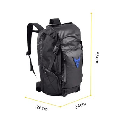 CarryQuest® - Motor Rugzak - 48L - Waterdichte Rugzak - Motortransport - Laptop Backpack - Zwart/Blauw