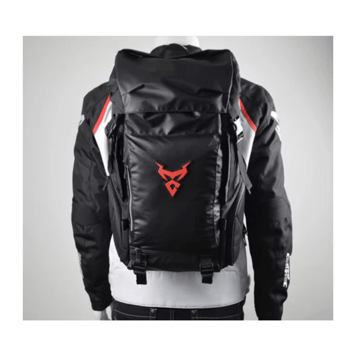 CarryQuest® - Motor Rugzak - 48L - Waterdichte Rugzak - Motortransport - Laptop Backpack - Zwart/Groen