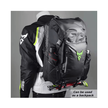 CarryQuest® - Motor Rugzak - 48L - Waterdichte Rugzak - Motortransport - Laptop Backpack - Zwart/Groen