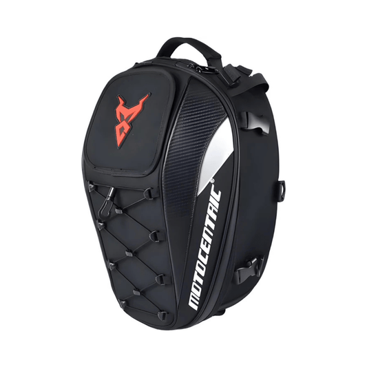 CarryQuest® - Motor Rugzak - Motor Zadeltas en Motor Rugzak - Motorhelm Tas - 48L - Staarttas - Handtas - Zwart / Rood