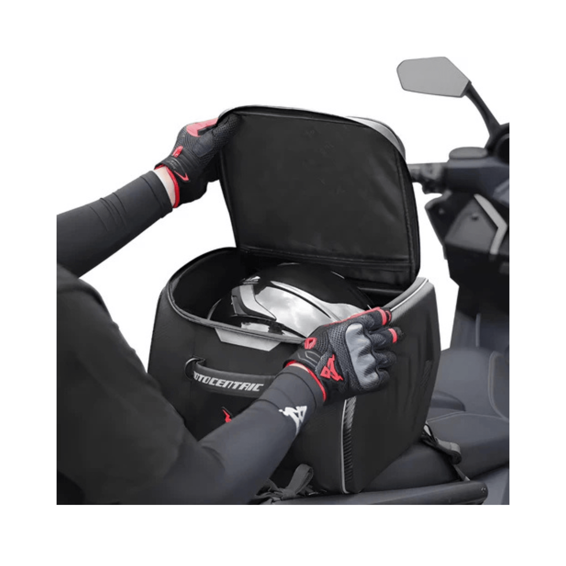 CarryQuest® - Motor Rugzak - Motor Zadeltas - Motorrugzak - 25L Capaciteit - Reflecterende Strips - Zwart/Blauw