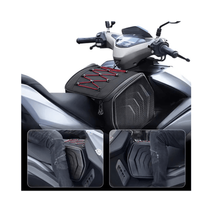 CarryQuest® - Motor Rugzak - Motor Zadeltas - Motorrugzak - 25L Capaciteit - Reflecterende Strips - Zwart/Blauw