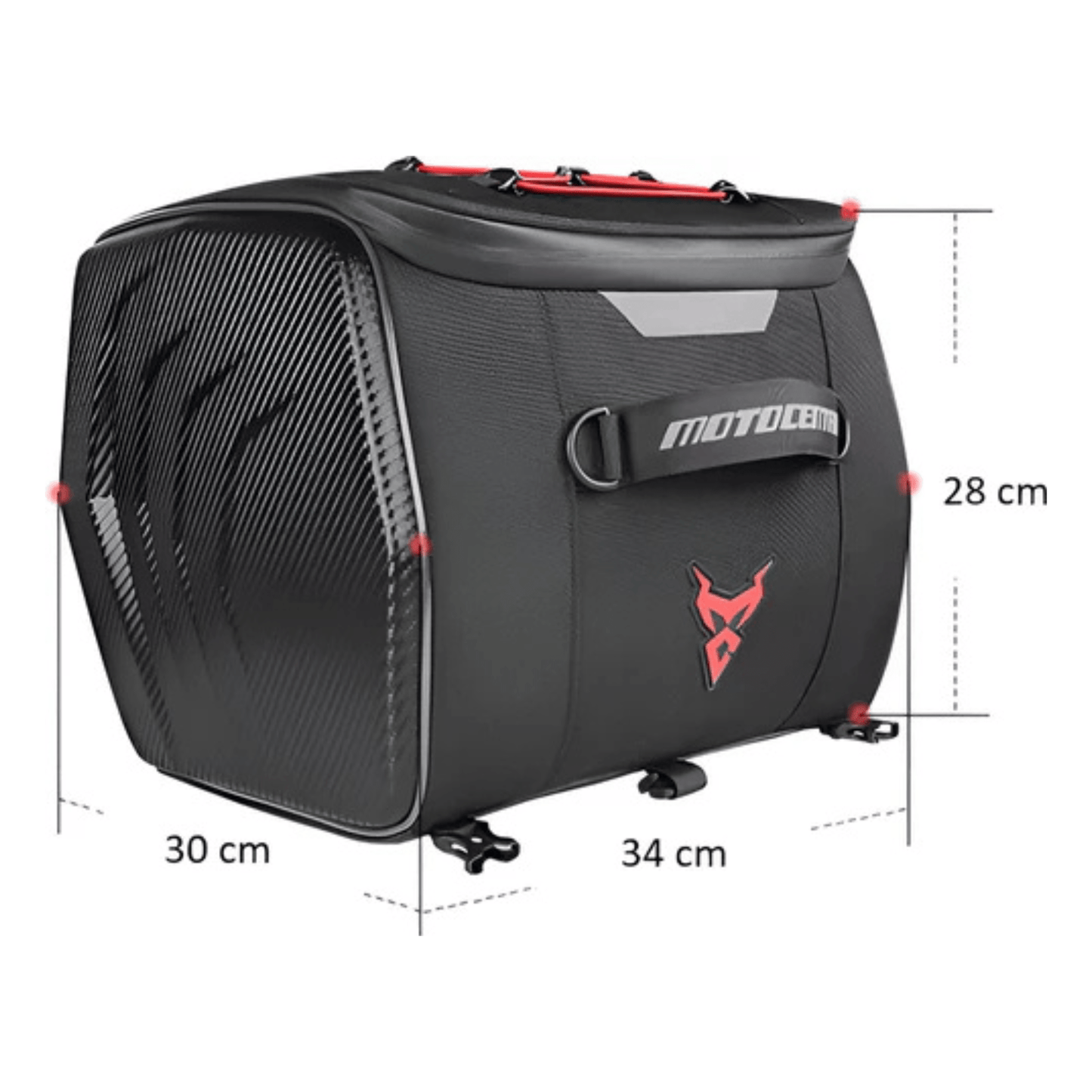 CarryQuest® - Motor Rugzak - Motor Zadeltas - Motorrugzak - 25L Capaciteit - Reflecterende Strips - Zwart/Blauw