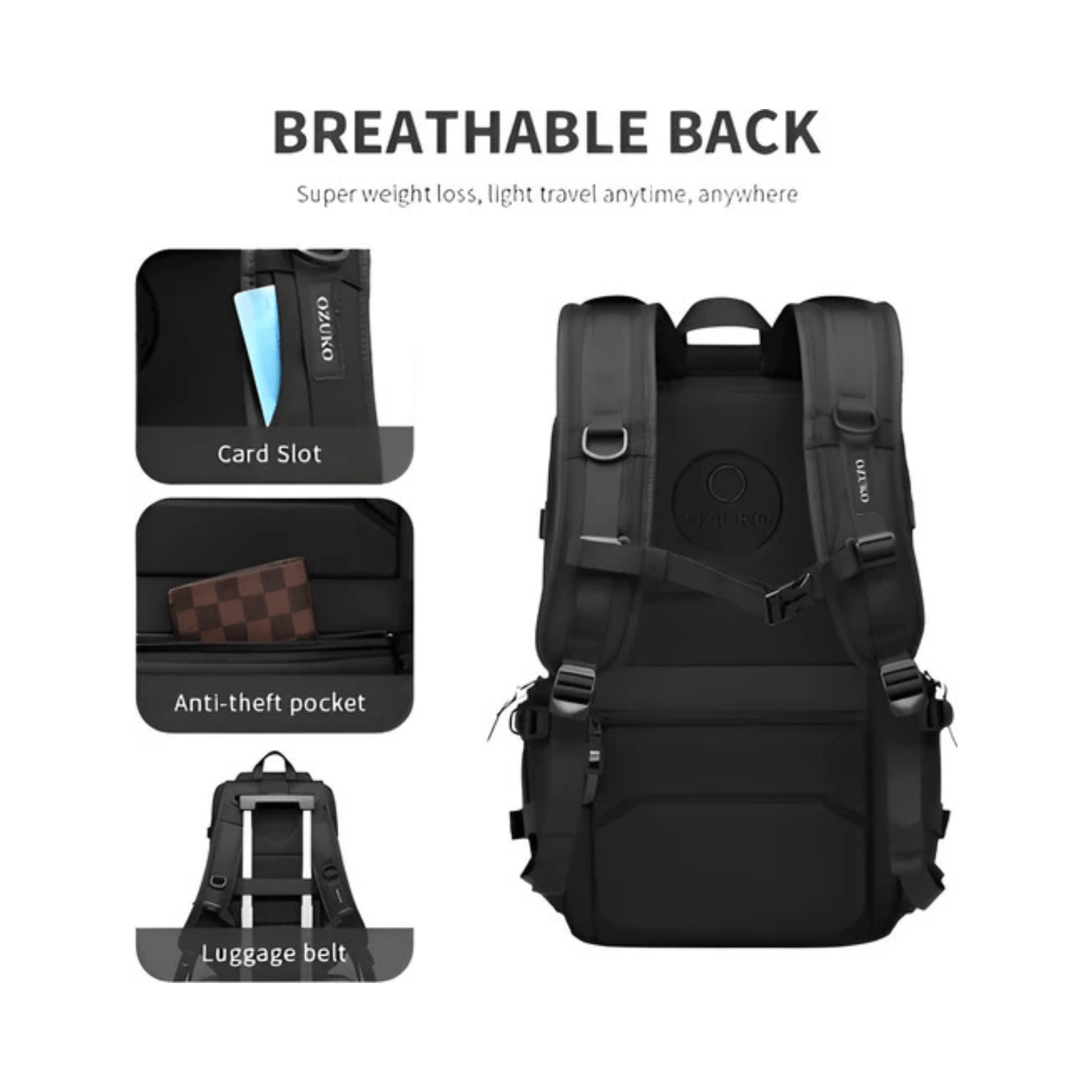 CarryQuest® - Motor Rugzak - Rugzak - Snowboard Rugzak - Motorrugzak Oxford Stof - Waterdicht - Zwart