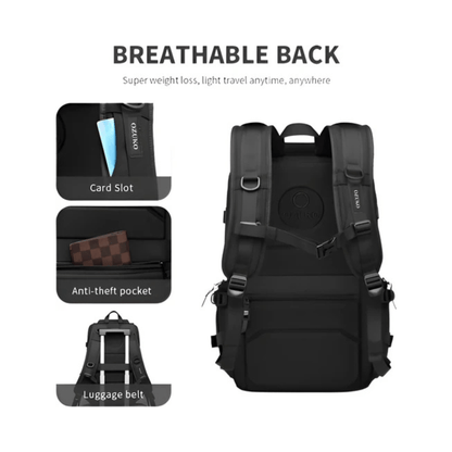 CarryQuest® - Motor Rugzak - Rugzak - Snowboard Rugzak - Motorrugzak Oxford Stof - Waterdicht - Zwart