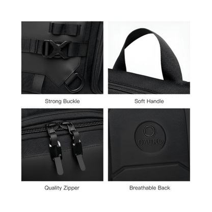 CarryQuest® - Motor Rugzak - Rugzak - Snowboard Rugzak - Motorrugzak Oxford Stof - Waterdicht - Zwart