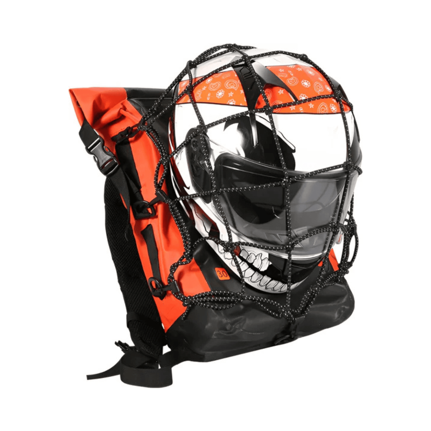 CarryQuest® - Motor Rugzak - Waterdichte Motorfiets Rugzak - 30 - Liter - 500D Oxford Stof - Oranje