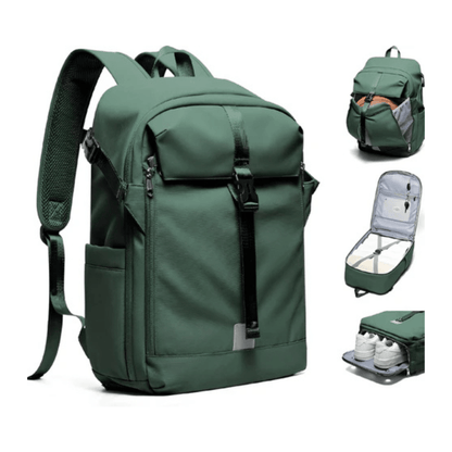 CarryQuest® - Motor Rugzak - Waterdichte Rugzak - Duurzaam Nylon - Comfortabele Schouderbanden - Groen