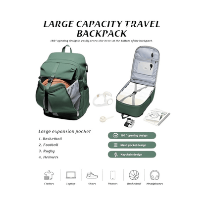 CarryQuest® - Motor Rugzak - Waterdichte Rugzak - Duurzaam Nylon - Comfortabele Schouderbanden - Khaki