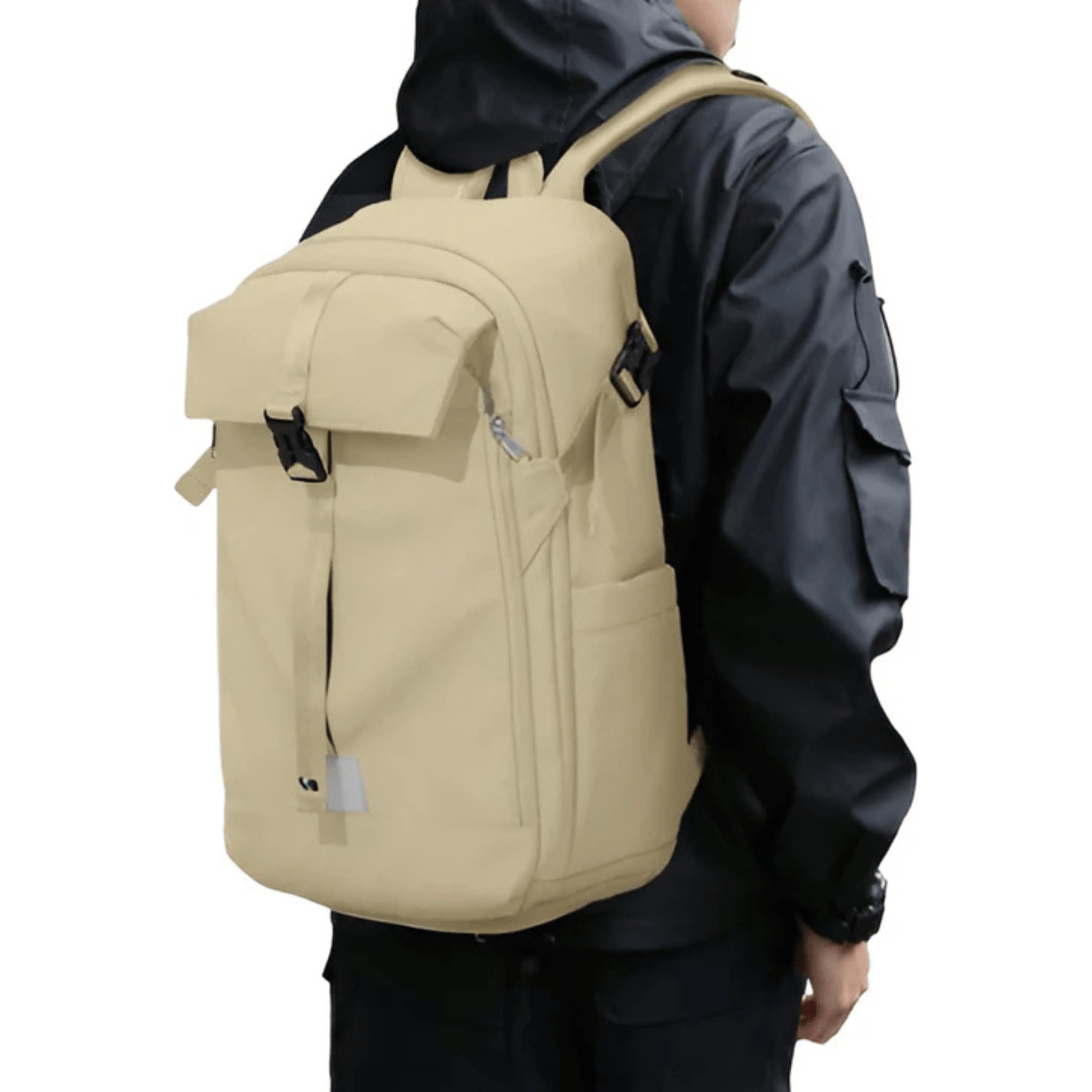 CarryQuest® - Motor Rugzak - Waterdichte Rugzak - Duurzaam Nylon - Comfortabele Schouderbanden - Khaki