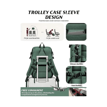 CarryQuest® - Motor Rugzak - Waterdichte Rugzak - Duurzaam Nylon - Comfortabele Schouderbanden - Khaki
