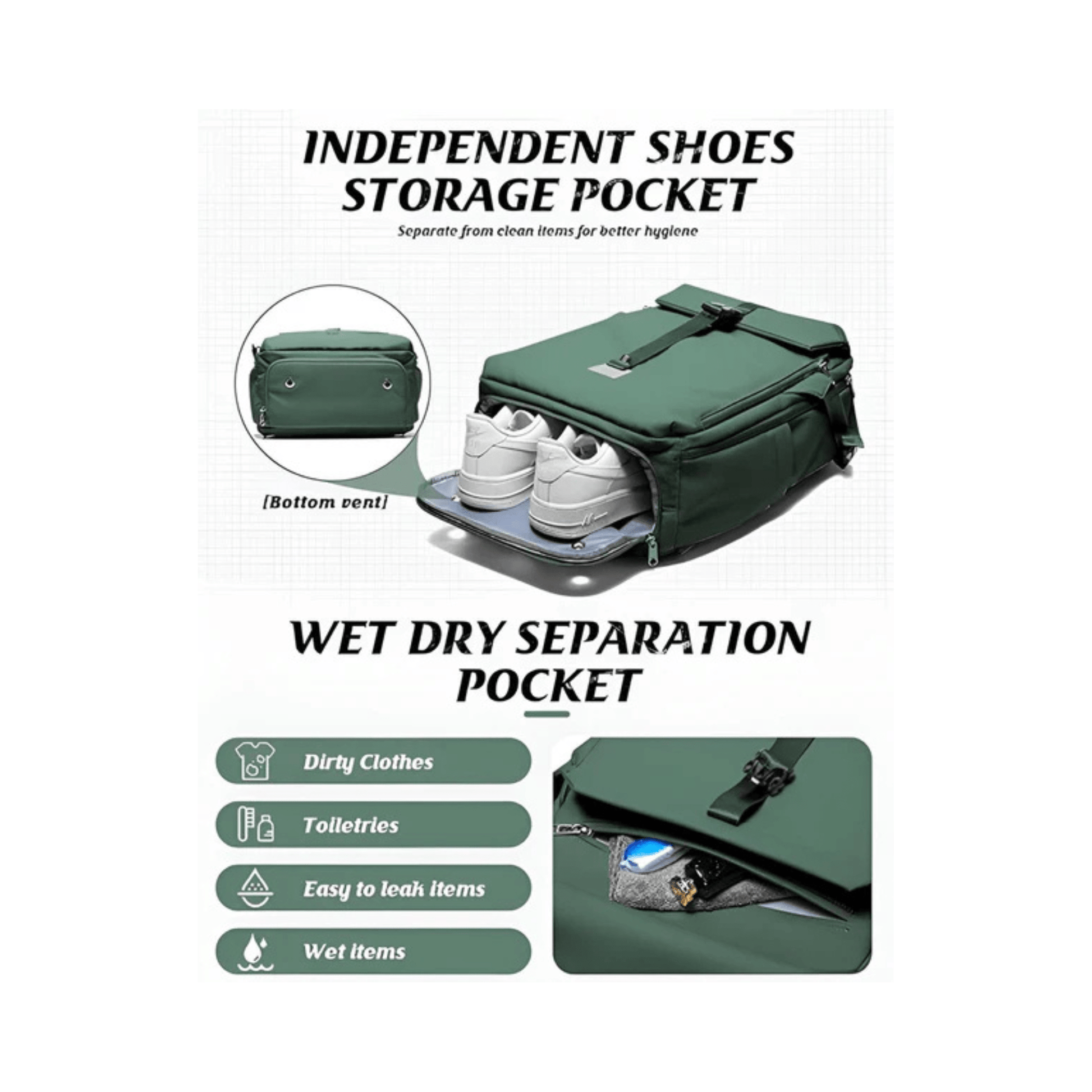 CarryQuest® - Motor Rugzak - Waterdichte Rugzak - Duurzaam Nylon - Comfortabele Schouderbanden - Khaki
