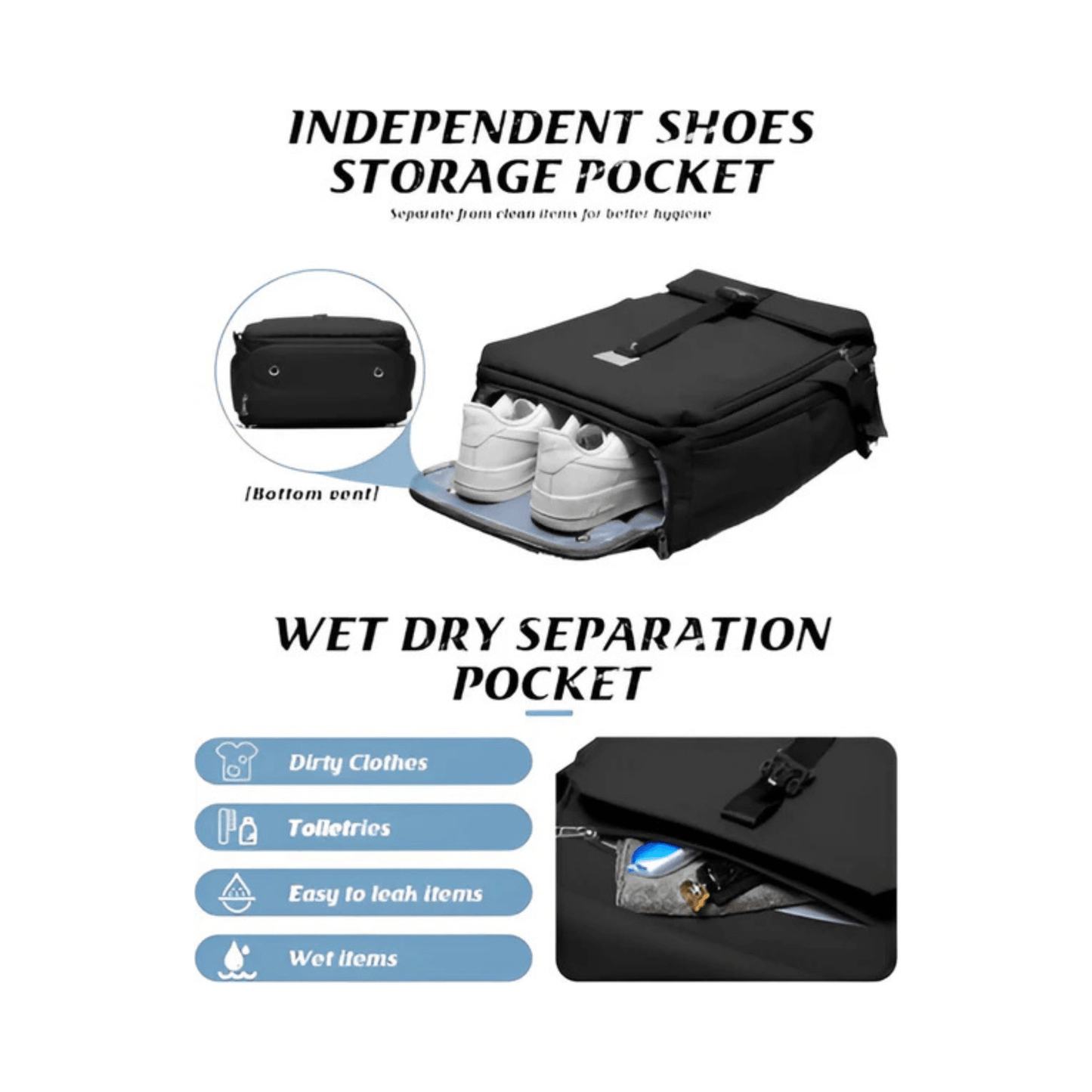 CarryQuest® - Motor Rugzak - Waterdichte Rugzak - Duurzaam Nylon - Schouderbanden - Zwart