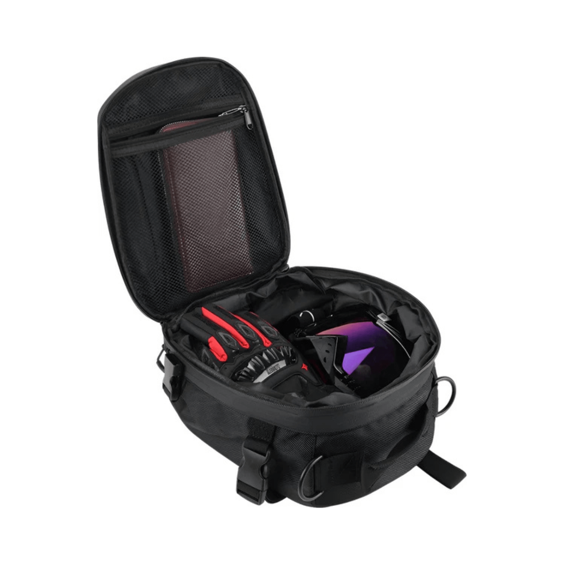 CarryQuest® - Motor Rugzak - Zadeltas Motor - 7 - 12 Liter Capaciteit - Waterdicht Oxford Stof - Zwart