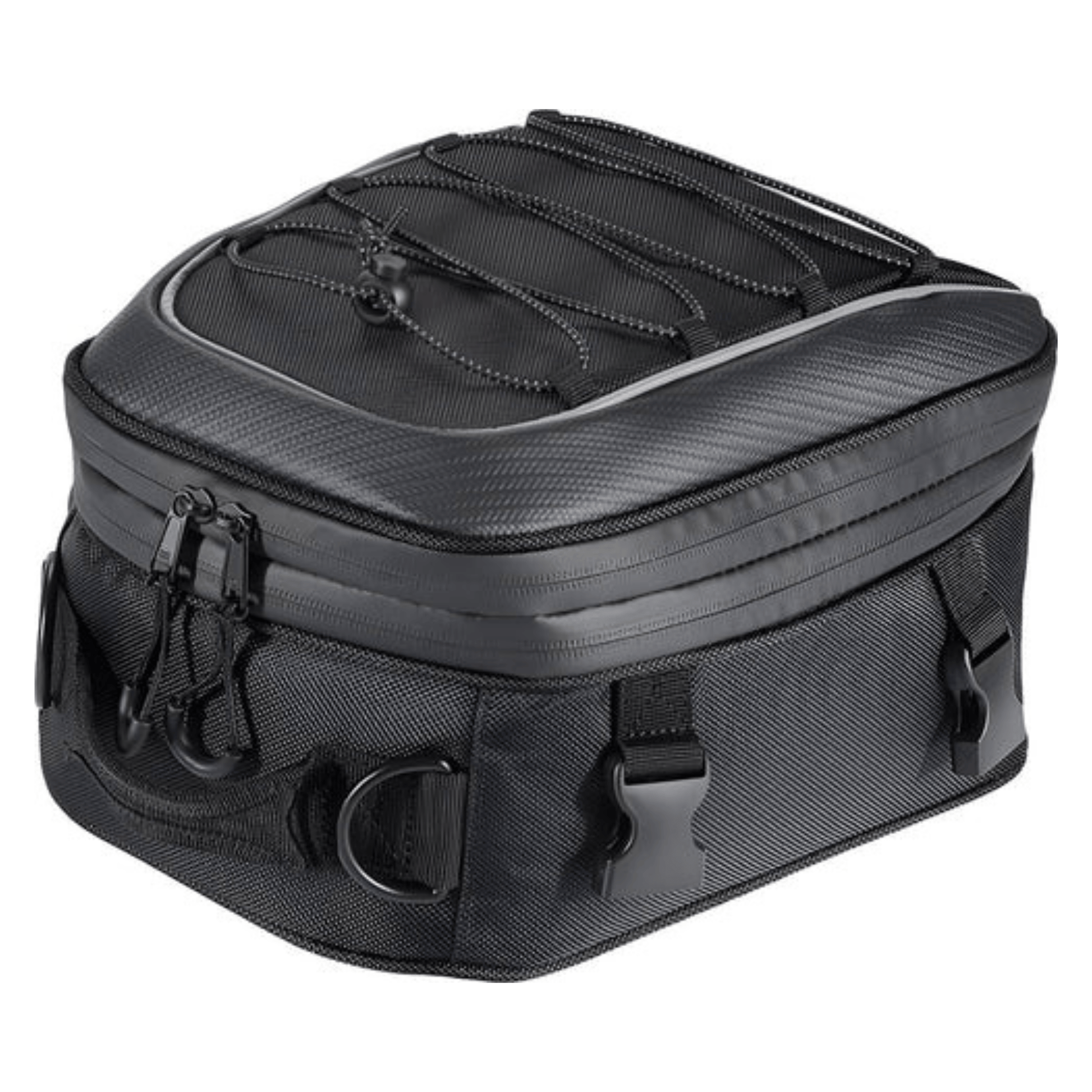 CarryQuest® - Motor Rugzak - Zadeltas Motor - 7 - 12 Liter Capaciteit - Waterdicht Oxford Stof - Zwart