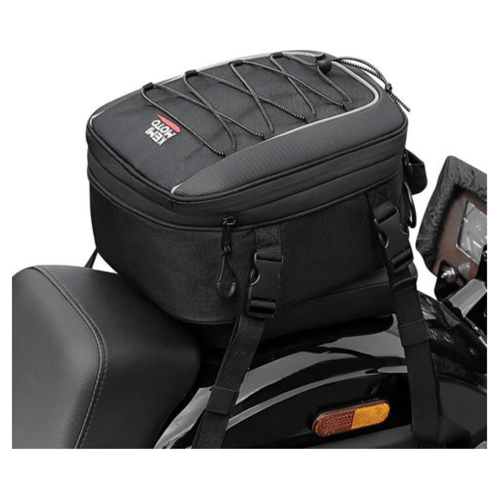 CarryQuest® - Motor Rugzak - Zadeltas Motor - 7 - 12 Liter Capaciteit - Waterdicht Oxford Stof - Zwart