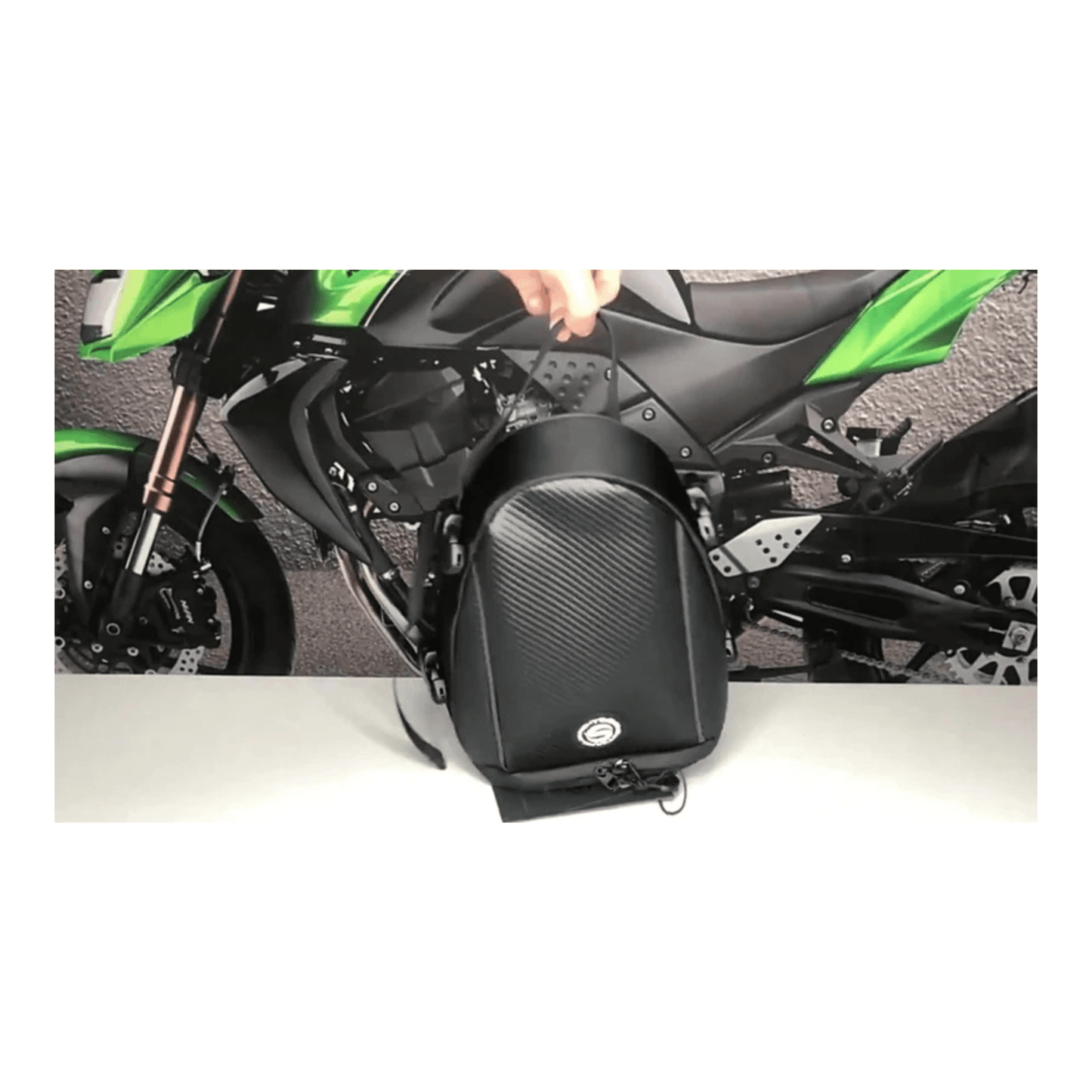 CarryQuest® - Motor Rugzak - Zadeltas Motor - Motorfiets Achtertas - Motorrugzak - Zwart