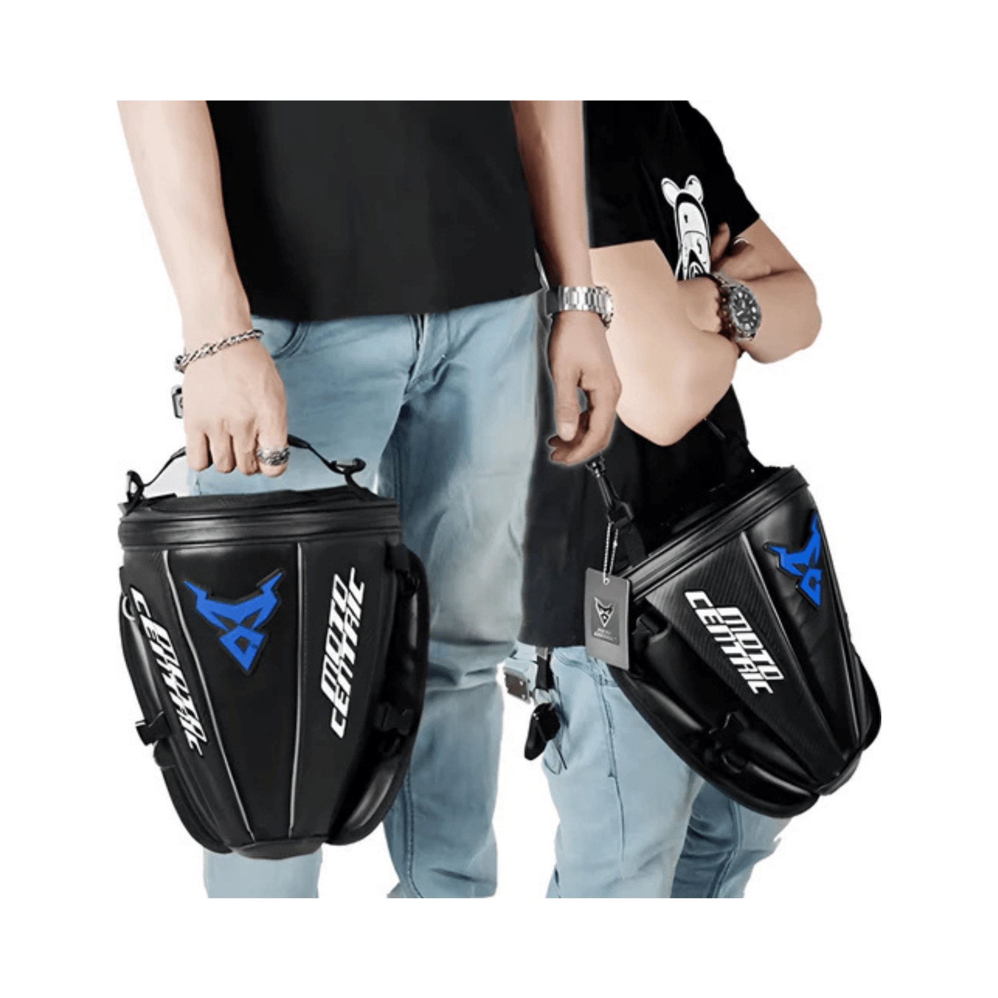 CarryQuest® - Motor Rugzak - Zadeltas Motor - Motorfiets Rugzak - Motorrugzak - 15L Inhoud - Blauw