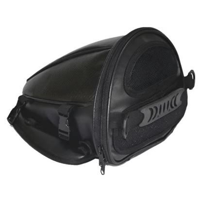 CarryQuest® - Motor Rugzak - Zadeltas Motor - Motorfiets Rugzak - Waterdicht + Lichtgewicht + 15L Capaciteit - Zwart - Duurzaam PU/Polyester - Zwart