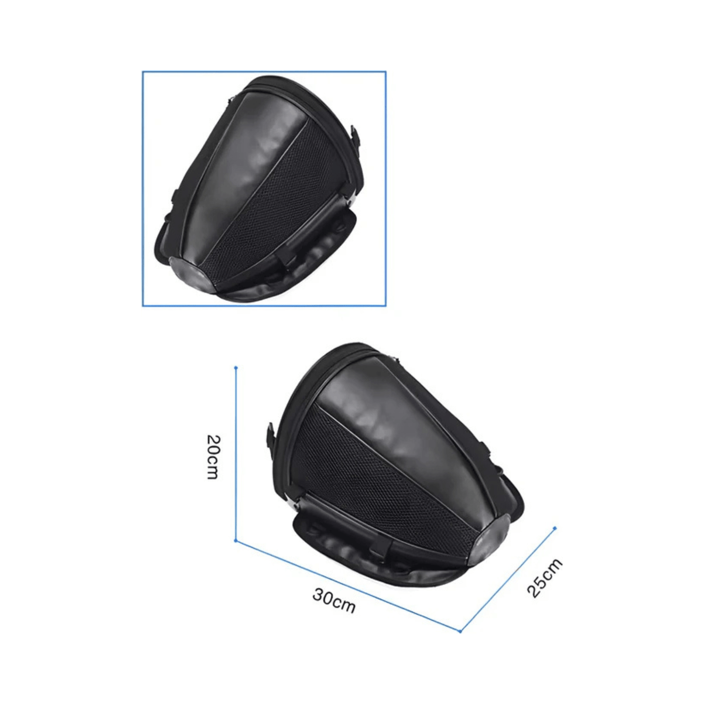 CarryQuest® - Motor Rugzak - Zadeltas Motor - Motorfiets Rugzak - Waterdicht + Lichtgewicht + 15L Capaciteit - Zwart - Duurzaam PU/Polyester - Zwart