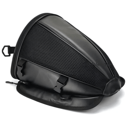 CarryQuest® - Motor Rugzak - Zadeltas Motor - Motorfiets Rugzak - Waterdicht + Lichtgewicht + 15L Capaciteit - Zwart - Duurzaam PU/Polyester - Zwart