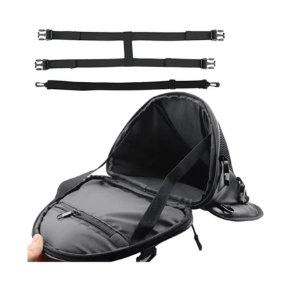 CarryQuest® - Motor Rugzak - Zadeltas Motor - Motorfiets Rugzak - Waterdicht + Lichtgewicht + 15L Capaciteit - Zwart - Duurzaam PU/Polyester - Zwart