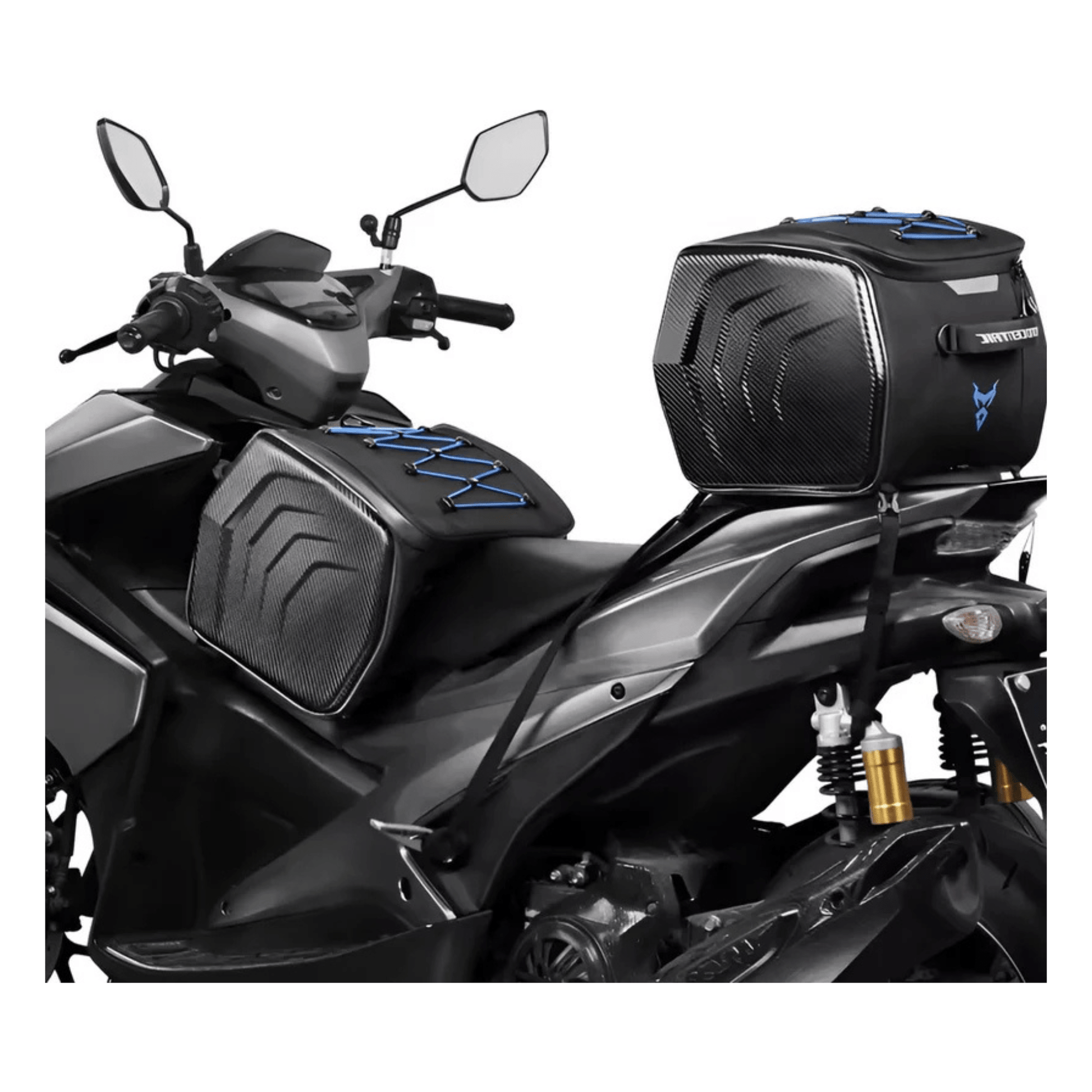CarryQuest® - Motor Rugzak - Zadeltas Motor - Motorrugzak - 25L Capaciteit + Reflecterende Strips - Rood