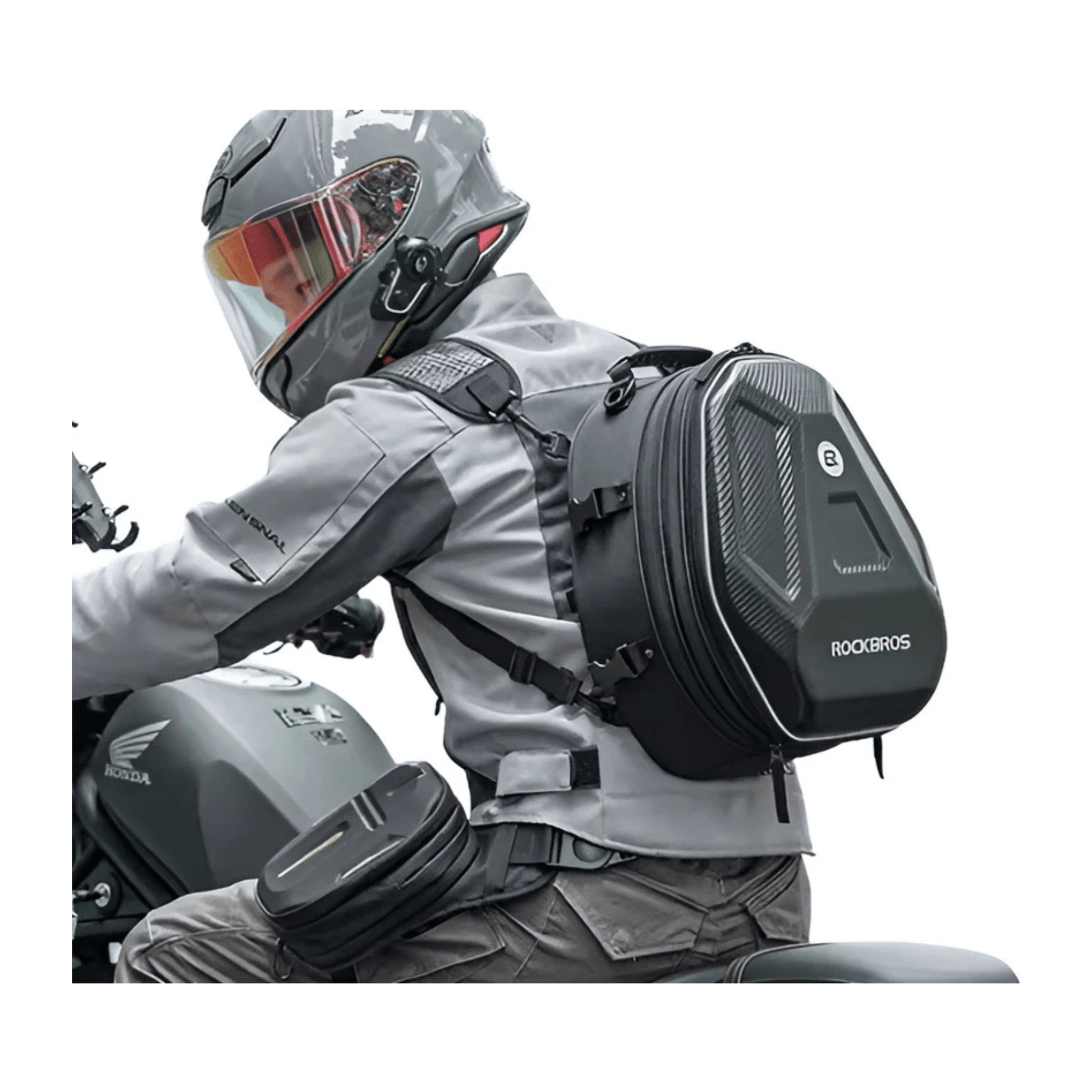 CarryQuest® - Motor Rugzak - Zadeltas Motor - Motorrugzak - Uitbreidbaar van 20 tot 35L - Zwart