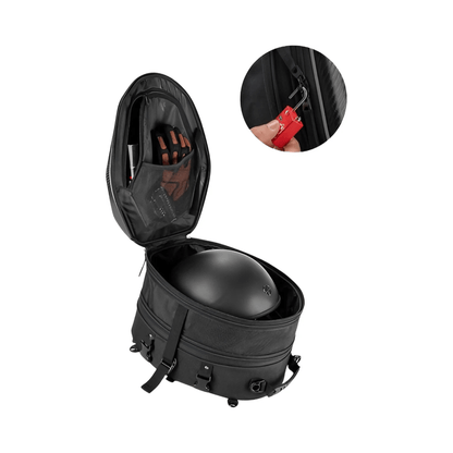 CarryQuest® - Motor Rugzak - Zadeltas Motor - Motorrugzak - Uitbreidbaar van 20 tot 35L - Zwart
