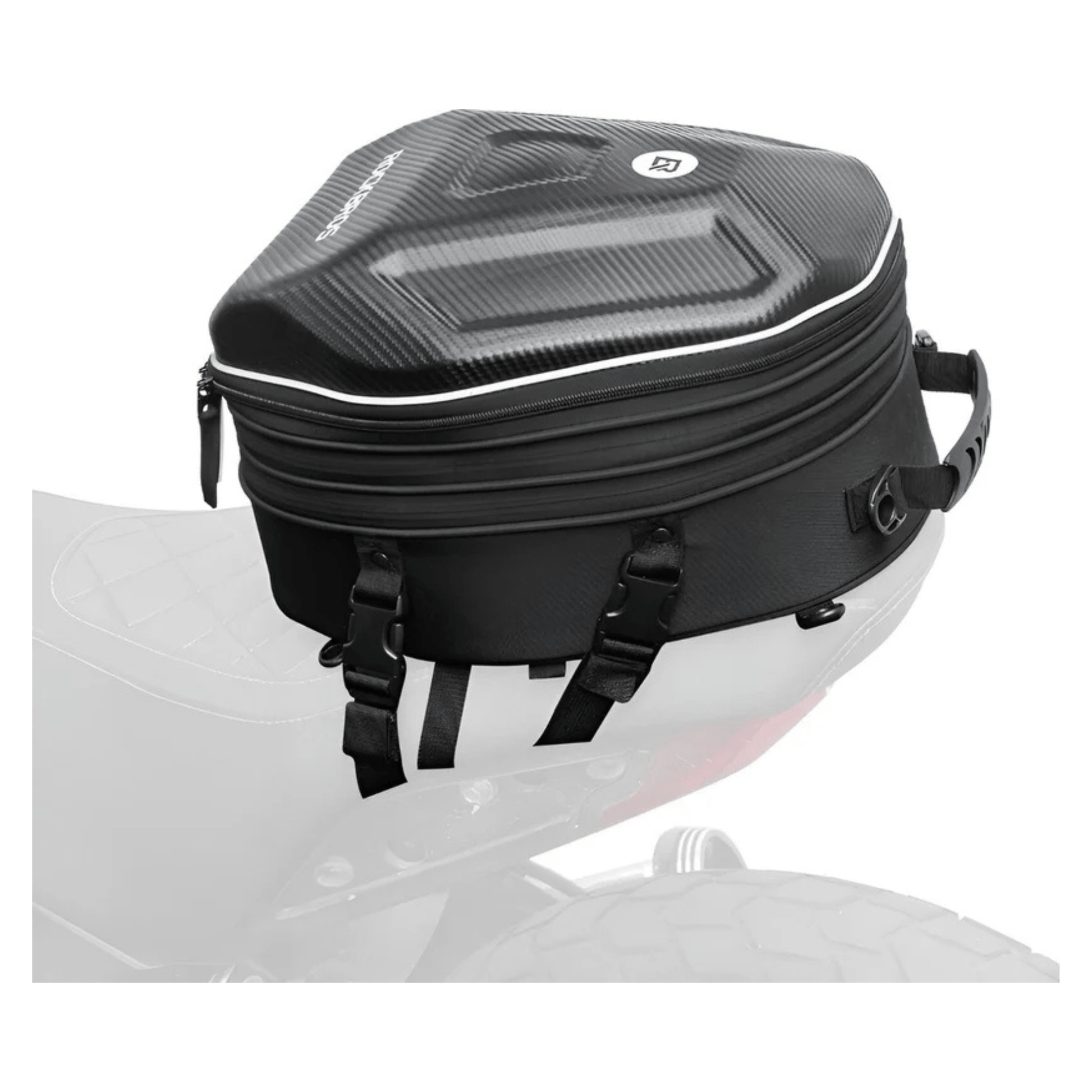 CarryQuest® - Motor Rugzak - Zadeltas Motor - Motorrugzak - Uitbreidbaar van 20 tot 35L - Zwart