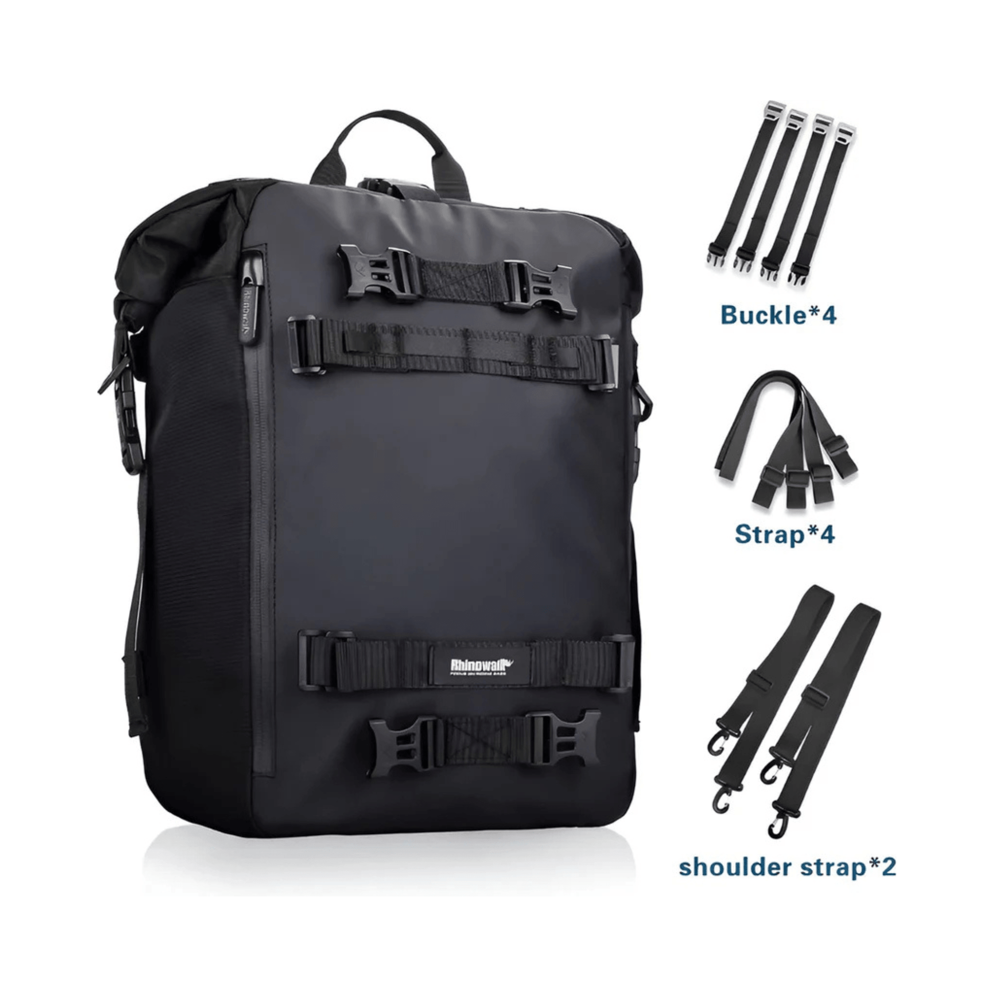 CarryQuest® - Motor Rugzak - Zadeltas Motor - Multifunctionele 20L Waterdichte - Lichtgewicht - Zwart