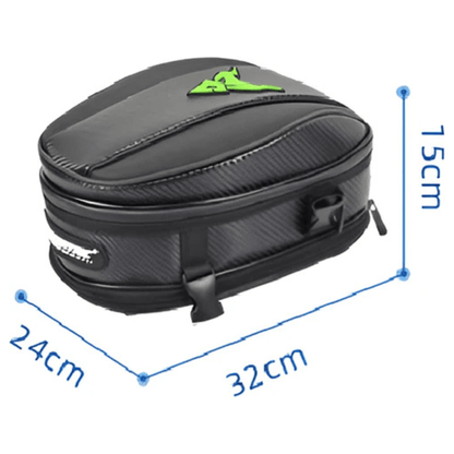 CarryQuest® - Motor Tanktas en Zadeltas in 1 - Motor Zadeltas - 11,5L Voor + 15L Achter - Groen