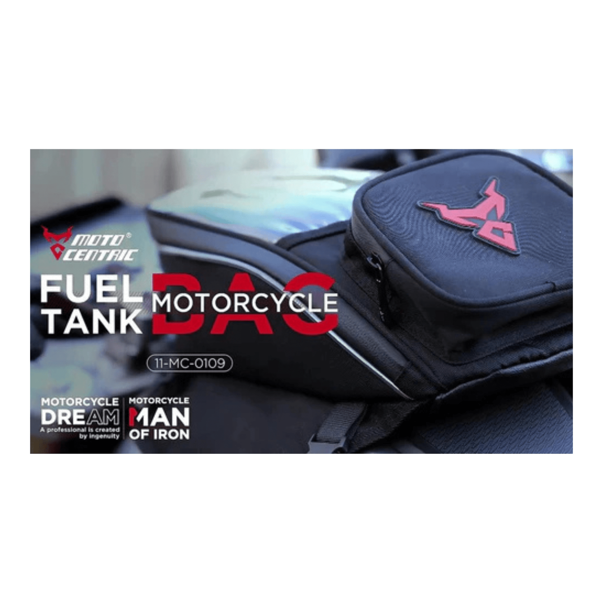 CarryQuest® - Motor Tanktas - Universele Magnetische Navigatietas - Rood