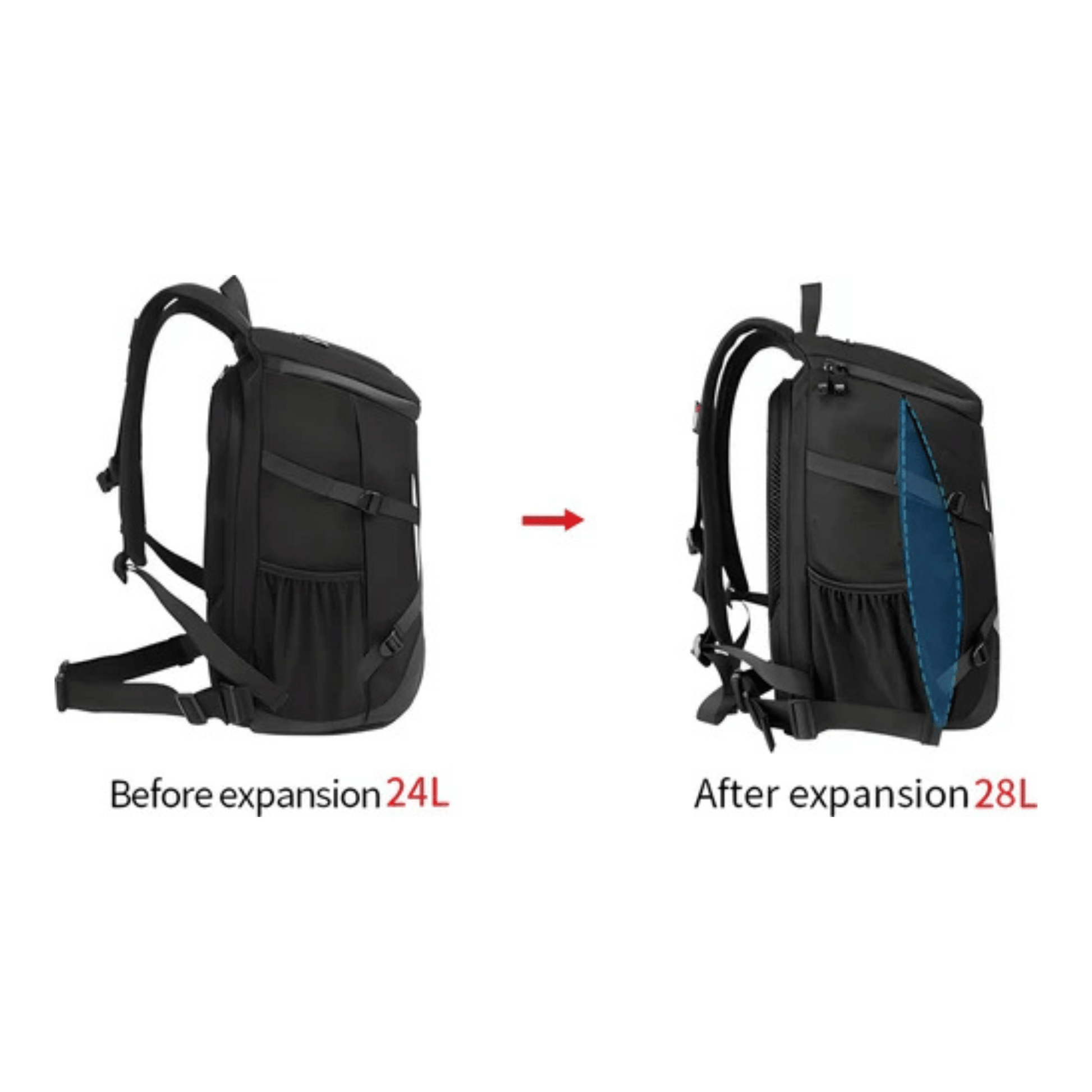 CarryQuest® - Motorrugzak - Waterdicht Rugzak - 28L Capaciteit - Voor Motorrijders - Rood