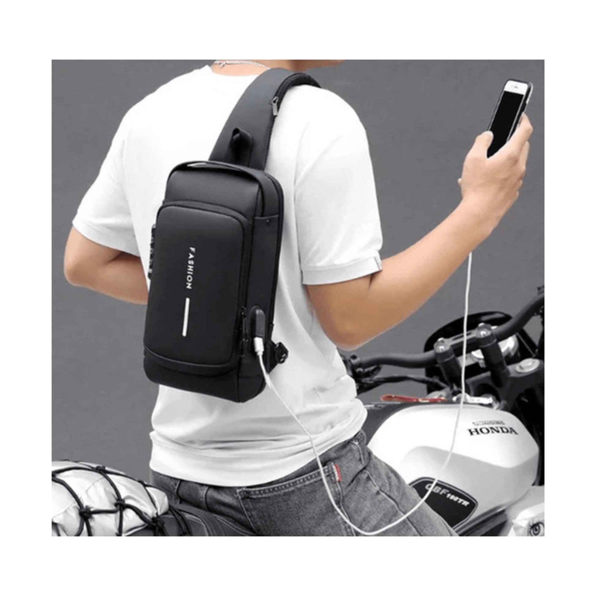 CarryQuest® - Multifunctionele Crossbody Heuptas - Duurzaam - Fietsuitrusting - Zwart