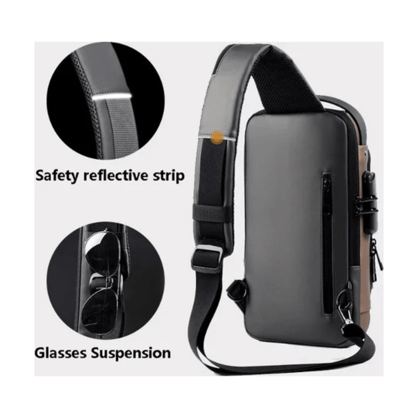 CarryQuest® - Multifunctionele Crossbody Heuptas - Duurzaam - Fietsuitrusting - Zwart