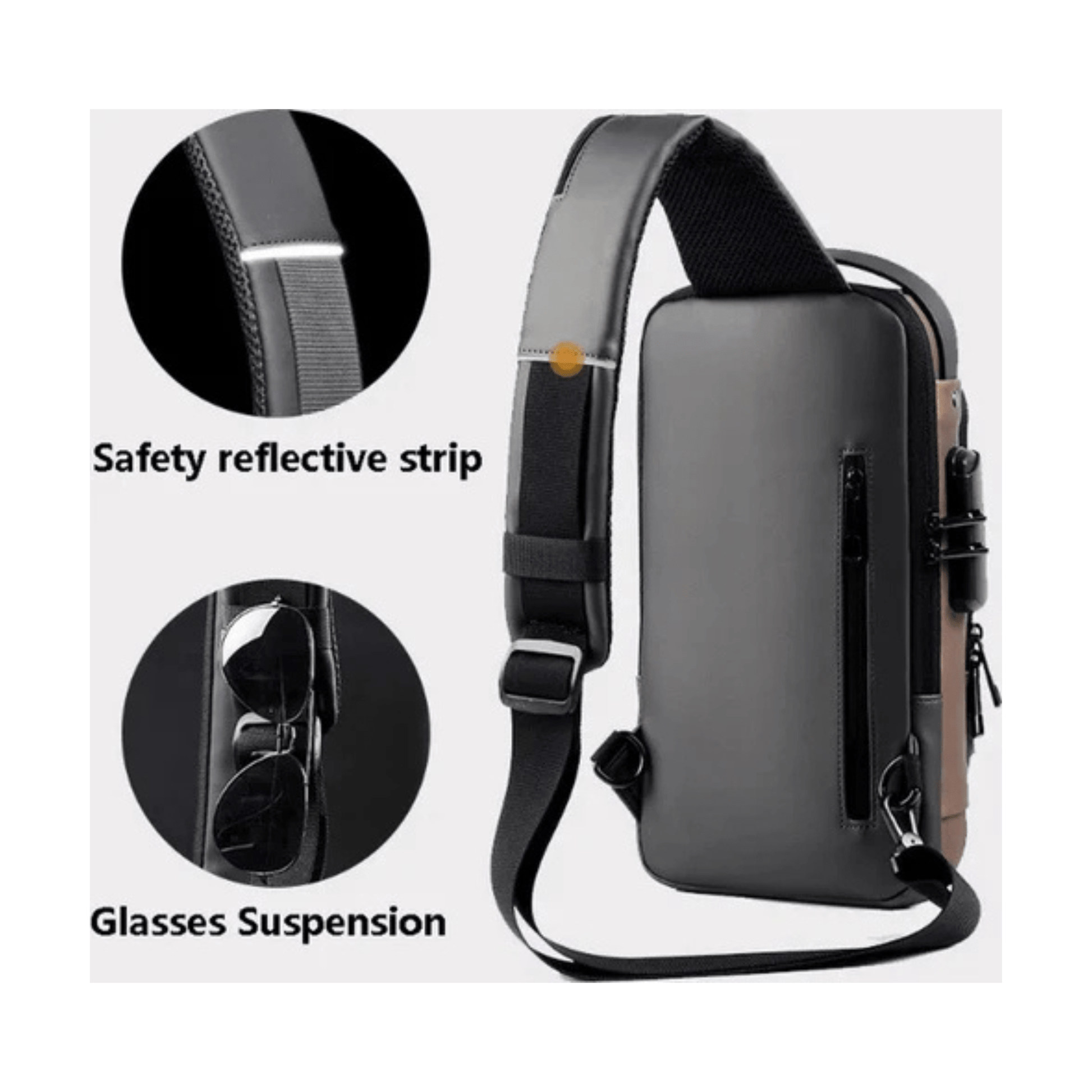 CarryQuest® - Multifunctionele Crossbody Heuptas - Duurzaam - Fietsuitrusting - Zwart