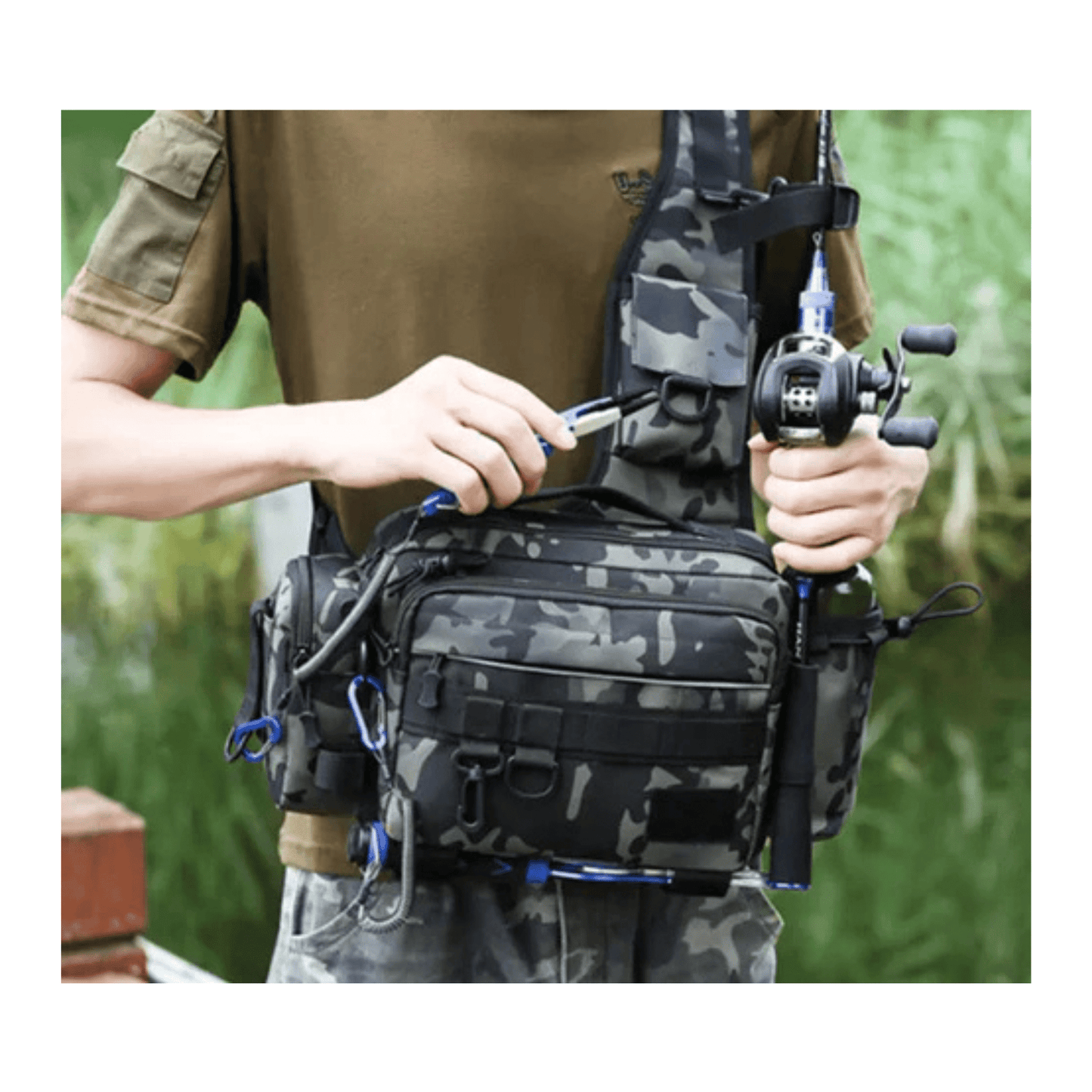 CarryQuest® - Multifunctionele Hengeltas - Gemakkelijke Toegang - Vissen - Accessoire - Groen